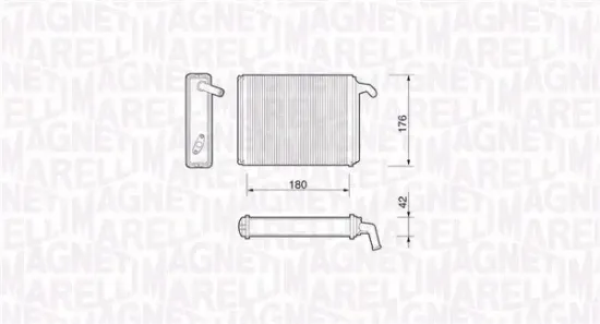 Wärmetauscher, Innenraumheizung MAGNETI MARELLI 350218054000 Bild Wärmetauscher, Innenraumheizung MAGNETI MARELLI 350218054000