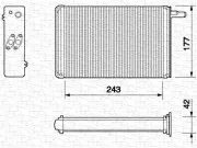 Wärmetauscher, Innenraumheizung MAGNETI MARELLI 350218056000