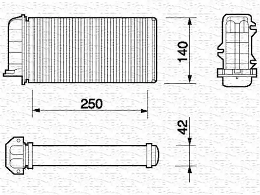 Wärmetauscher, Innenraumheizung MAGNETI MARELLI 350218059000 Bild Wärmetauscher, Innenraumheizung MAGNETI MARELLI 350218059000