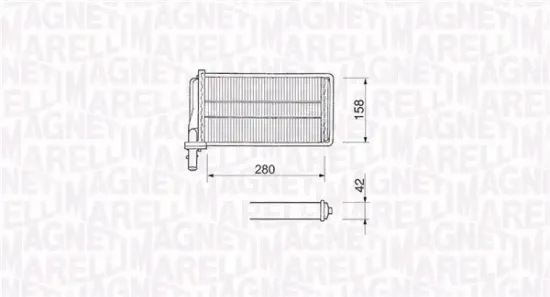 Wärmetauscher, Innenraumheizung MAGNETI MARELLI 350218061000 Bild Wärmetauscher, Innenraumheizung MAGNETI MARELLI 350218061000