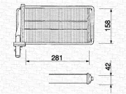 Wärmetauscher, Innenraumheizung MAGNETI MARELLI 350218061000