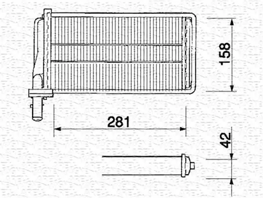 Wärmetauscher, Innenraumheizung MAGNETI MARELLI 350218061000 Bild Wärmetauscher, Innenraumheizung MAGNETI MARELLI 350218061000
