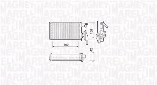 Wärmetauscher, Innenraumheizung MAGNETI MARELLI 350218063000 Bild Wärmetauscher, Innenraumheizung MAGNETI MARELLI 350218063000