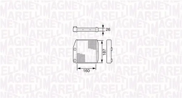 Wärmetauscher, Innenraumheizung MAGNETI MARELLI 350218227000