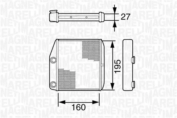 Wärmetauscher, Innenraumheizung MAGNETI MARELLI 350218227000