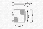 Wärmetauscher, Innenraumheizung MAGNETI MARELLI 350218227000