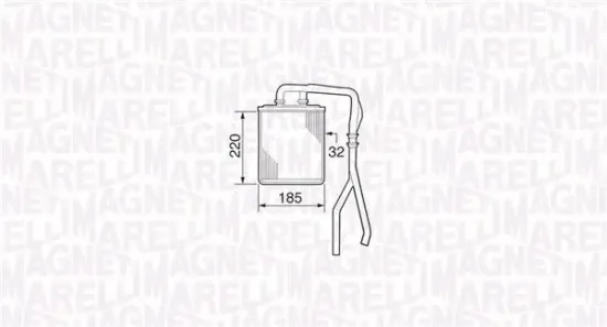 Wärmetauscher, Innenraumheizung MAGNETI MARELLI 350218308000 Bild Wärmetauscher, Innenraumheizung MAGNETI MARELLI 350218308000