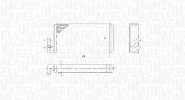 Wärmetauscher, Innenraumheizung MAGNETI MARELLI 350218403000