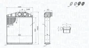 Wärmetauscher, Innenraumheizung MAGNETI MARELLI 350218419000