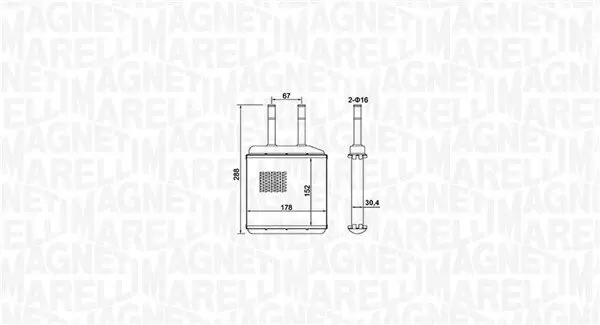 Wärmetauscher, Innenraumheizung MAGNETI MARELLI 350218420000