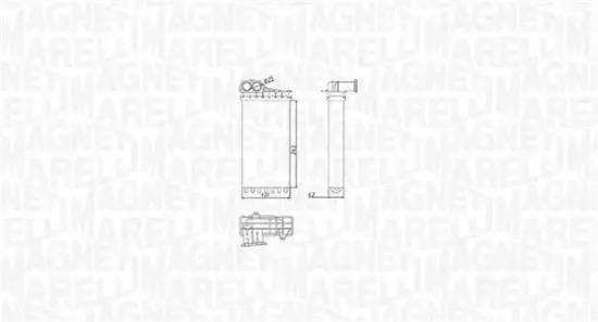 Wärmetauscher, Innenraumheizung MAGNETI MARELLI 350218436000 Bild Wärmetauscher, Innenraumheizung MAGNETI MARELLI 350218436000