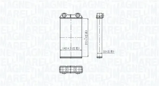 Wärmetauscher, Innenraumheizung MAGNETI MARELLI 350218439000 Bild Wärmetauscher, Innenraumheizung MAGNETI MARELLI 350218439000