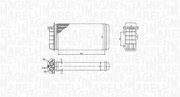 Wärmetauscher, Innenraumheizung MAGNETI MARELLI 350218441000