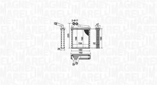 Wärmetauscher, Innenraumheizung MAGNETI MARELLI 350218442000 Bild Wärmetauscher, Innenraumheizung MAGNETI MARELLI 350218442000