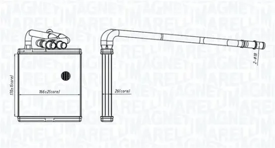 Wärmetauscher, Innenraumheizung MAGNETI MARELLI 350218454000 Bild Wärmetauscher, Innenraumheizung MAGNETI MARELLI 350218454000