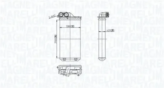 Wärmetauscher, Innenraumheizung MAGNETI MARELLI 350218460000 Bild Wärmetauscher, Innenraumheizung MAGNETI MARELLI 350218460000