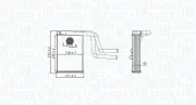 Wärmetauscher, Innenraumheizung MAGNETI MARELLI 350218487000