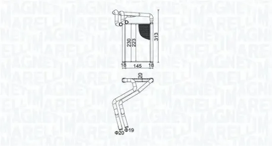 Wärmetauscher, Innenraumheizung MAGNETI MARELLI 350218488000 Bild Wärmetauscher, Innenraumheizung MAGNETI MARELLI 350218488000