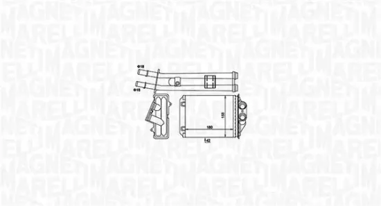 Wärmetauscher, Innenraumheizung MAGNETI MARELLI 350218491000 Bild Wärmetauscher, Innenraumheizung MAGNETI MARELLI 350218491000