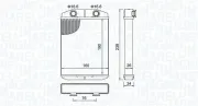 Wärmetauscher, Innenraumheizung MAGNETI MARELLI 350218507000