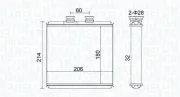 Wärmetauscher, Innenraumheizung MAGNETI MARELLI 350218510000