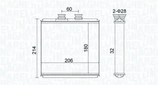 Wärmetauscher, Innenraumheizung MAGNETI MARELLI 350218510000 Bild Wärmetauscher, Innenraumheizung MAGNETI MARELLI 350218510000