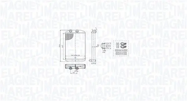 Wärmetauscher, Innenraumheizung MAGNETI MARELLI 350218519000