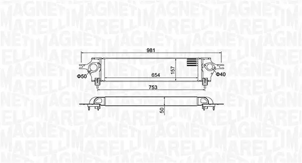 Ladeluftkühler MAGNETI MARELLI 351319204390