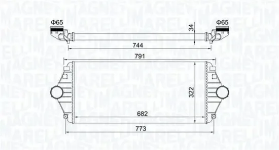 Ladeluftkühler MAGNETI MARELLI 351319204600 Bild Ladeluftkühler MAGNETI MARELLI 351319204600
