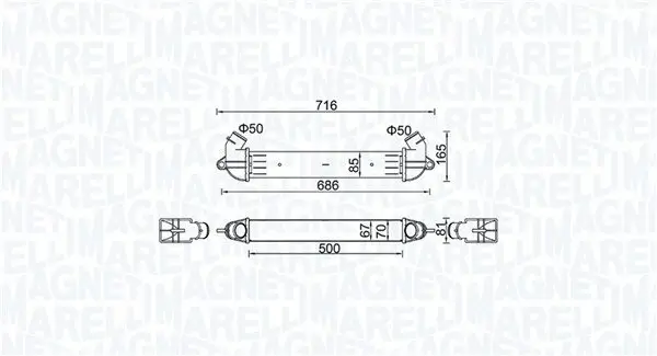 Ladeluftkühler MAGNETI MARELLI 351319204610