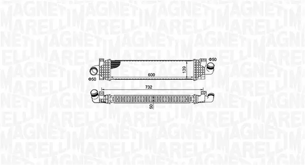 Ladeluftkühler MAGNETI MARELLI 351319204980
