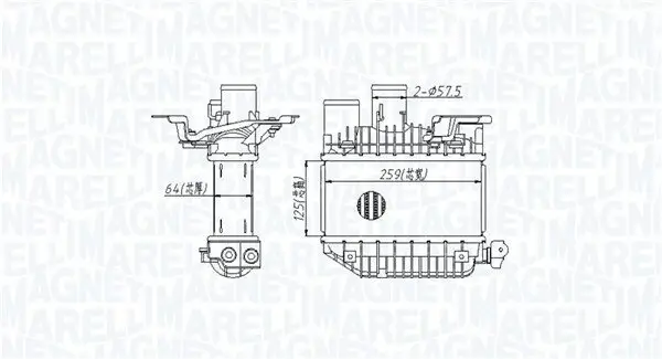 Ladeluftkühler MAGNETI MARELLI 351319205310