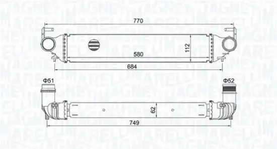 Ladeluftkühler MAGNETI MARELLI 351319205620 Bild Ladeluftkühler MAGNETI MARELLI 351319205620