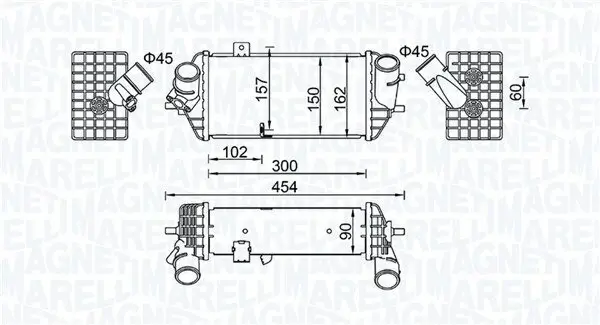 Ladeluftkühler MAGNETI MARELLI 351319205690