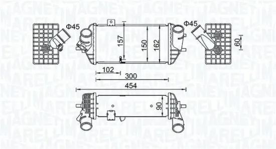 Ladeluftkühler MAGNETI MARELLI 351319205690 Bild Ladeluftkühler MAGNETI MARELLI 351319205690