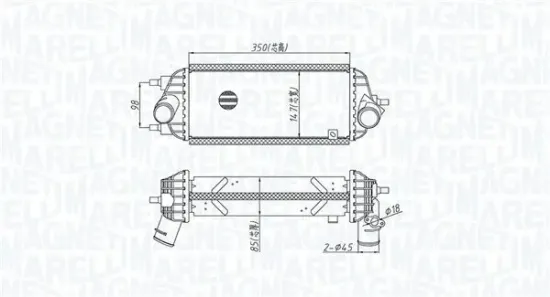 Ladeluftkühler MAGNETI MARELLI 351319205720 Bild Ladeluftkühler MAGNETI MARELLI 351319205720