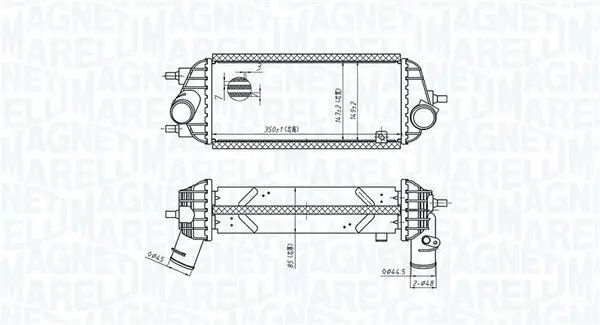 Ladeluftkühler MAGNETI MARELLI 351319205730
