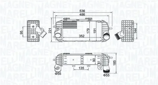 Ladeluftkühler MAGNETI MARELLI 351319205760 Bild Ladeluftkühler MAGNETI MARELLI 351319205760