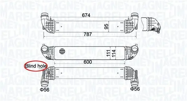 Ladeluftkühler MAGNETI MARELLI 351319205850