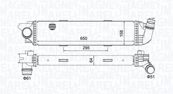 Ladeluftkühler MAGNETI MARELLI 351319205920