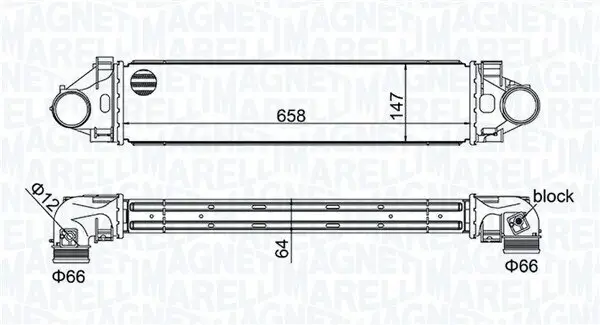 Ladeluftkühler MAGNETI MARELLI 351319205940