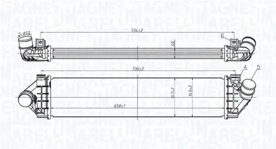 Ladeluftkühler MAGNETI MARELLI 351319206200 Bild Ladeluftkühler MAGNETI MARELLI 351319206200