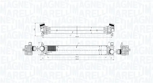 Ladeluftkühler MAGNETI MARELLI 351319206220