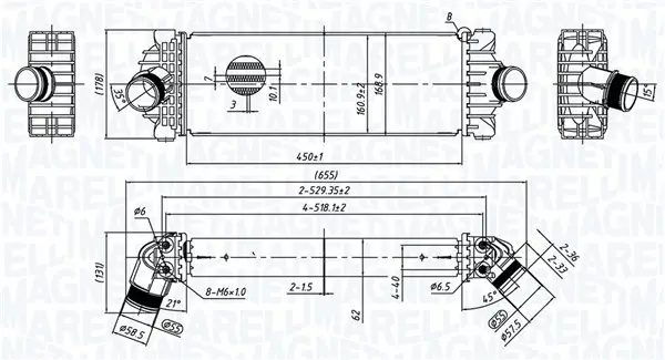Ladeluftkühler MAGNETI MARELLI 351319206230