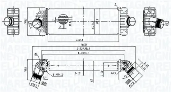 Ladeluftkühler MAGNETI MARELLI 351319206230 Bild Ladeluftkühler MAGNETI MARELLI 351319206230