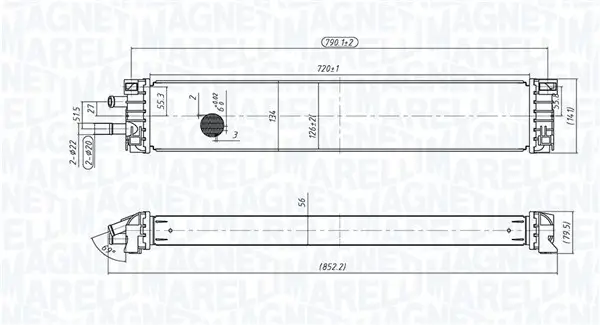 Ladeluftkühler MAGNETI MARELLI 351319206270