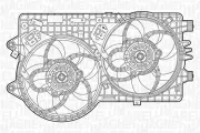 Lüfter, Motorkühlung 12 V MAGNETI MARELLI 069422239010