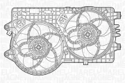 Lüfter, Motorkühlung 12 V MAGNETI MARELLI 069422240010