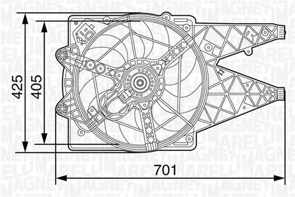 Lüfter, Motorkühlung 12 V MAGNETI MARELLI 069422454010