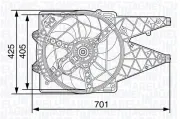 Lüfter, Motorkühlung 12 V MAGNETI MARELLI 069422472010